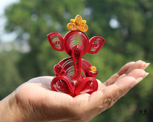 Handcrafted Lord Ganesh Statue | Maroon