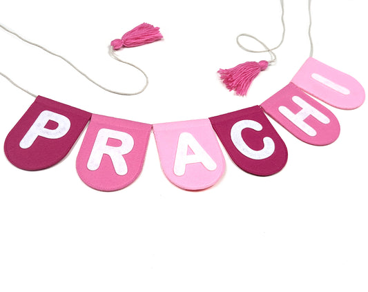 Personalized Pink Name Bunting