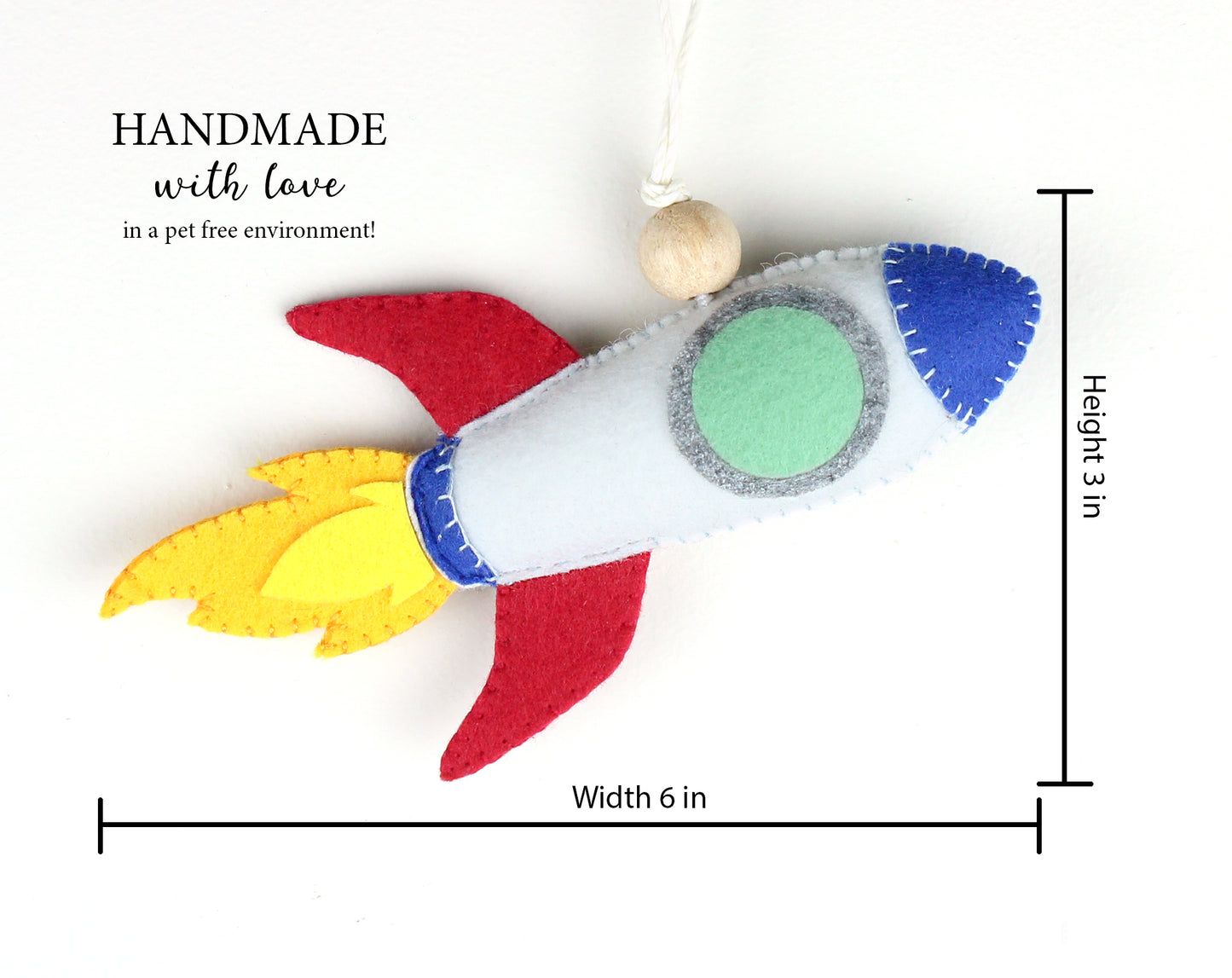 Rocket Hanging Toy Ornament
