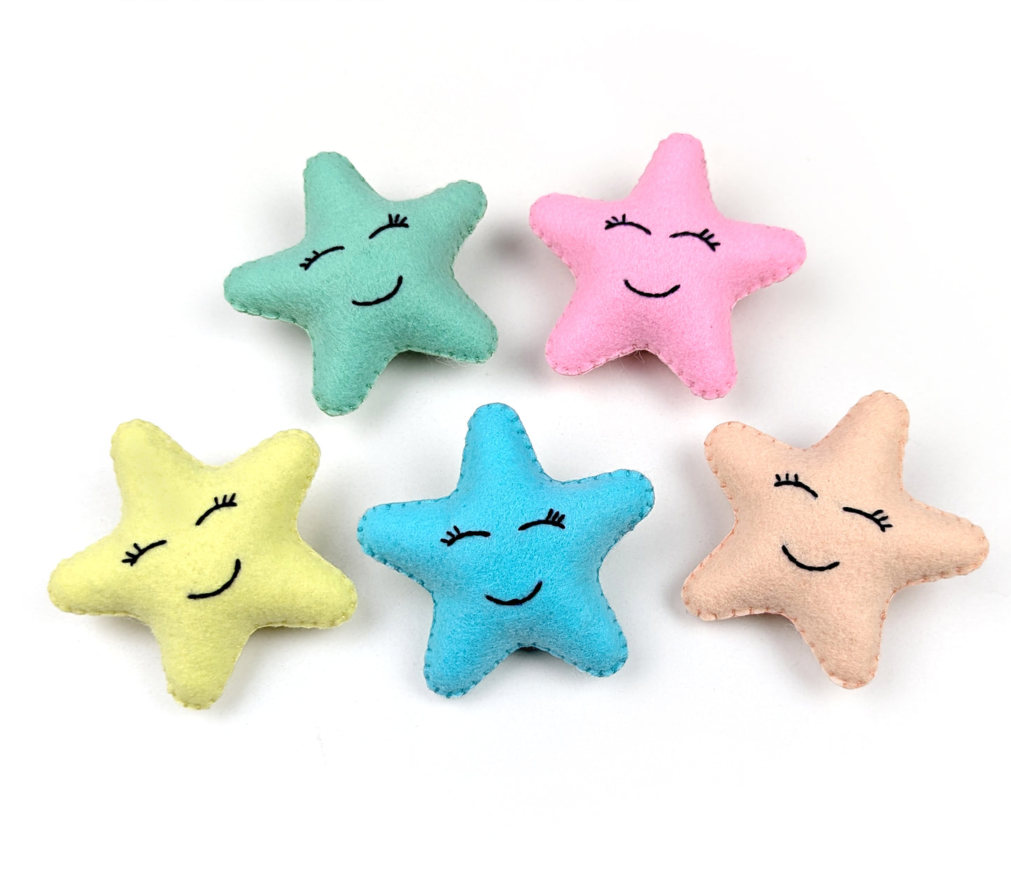 Pastel Star Broochs | Set of 5