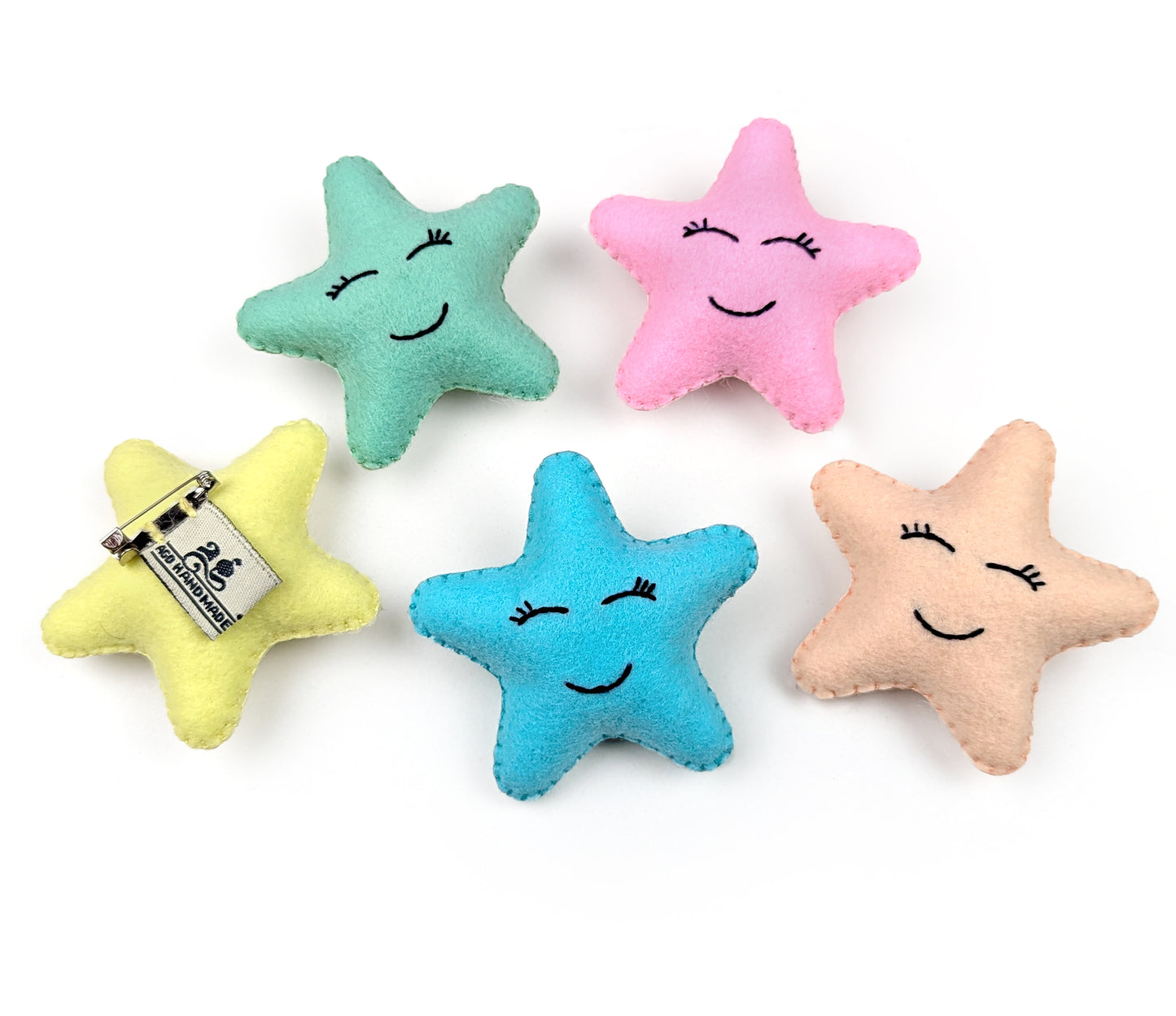 Pastel Star Broochs | Set of 5