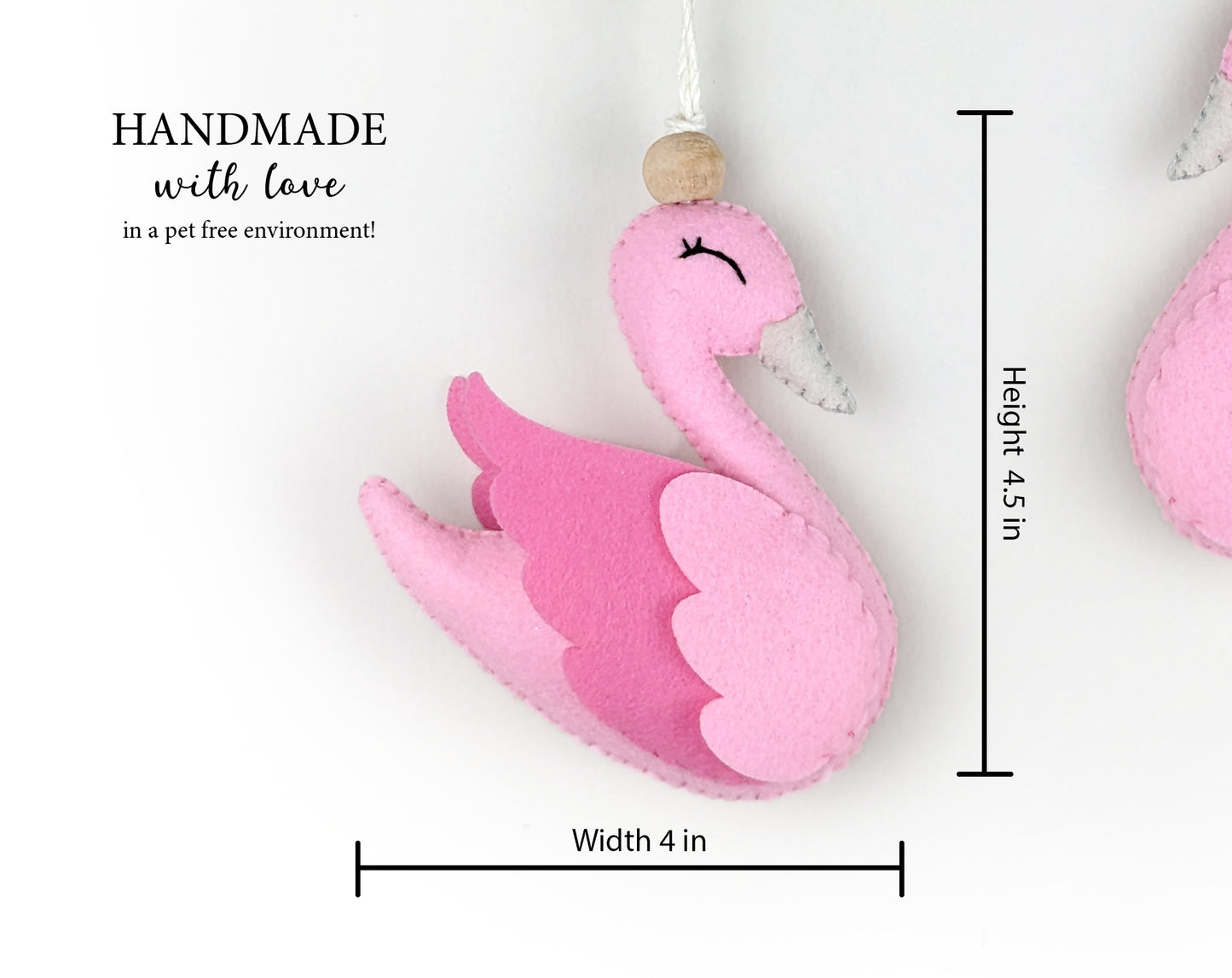 Swan Hanging Toy Ornament-Set of 2