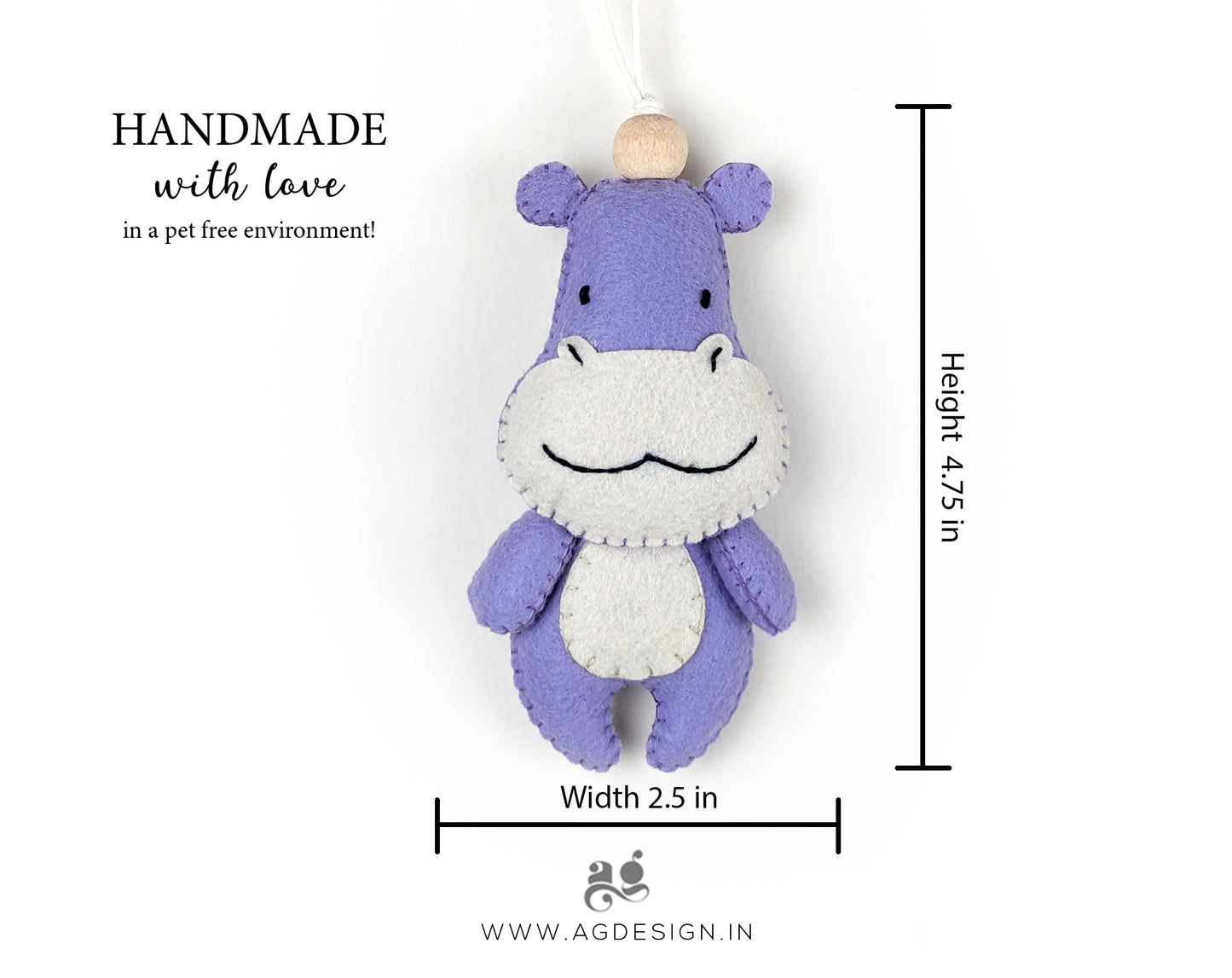 Cute Hippo Hanging Toy Charm