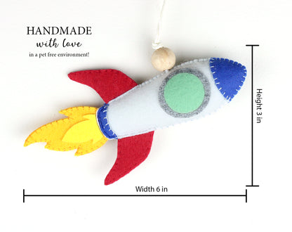 Rocket Hanging Toy Ornament