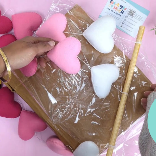 Pink Ombre Heart Wall Hanging