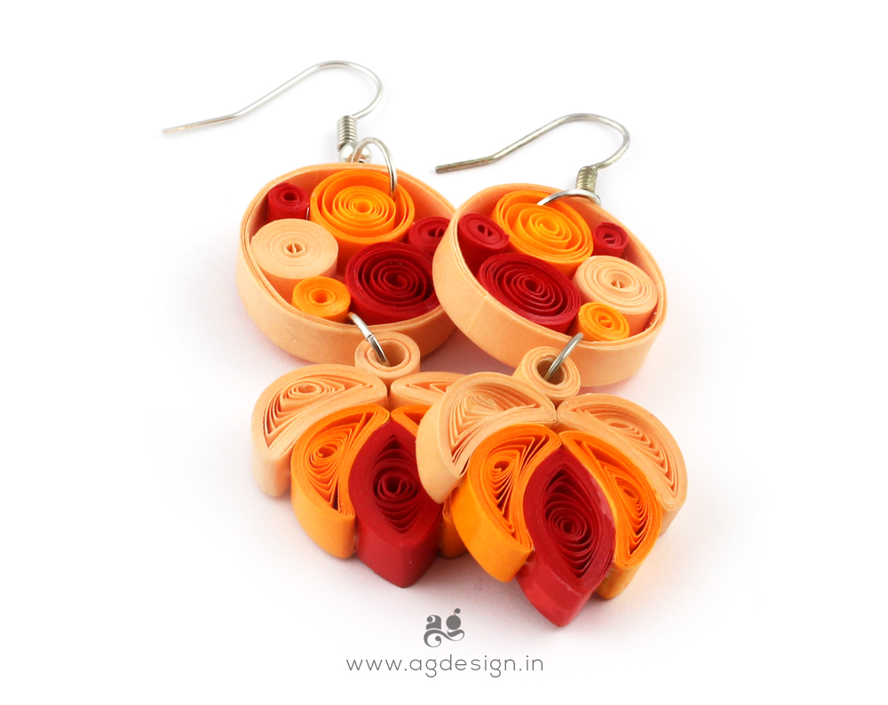 Paper quilling earrings added a... - Paper quilling earrings
