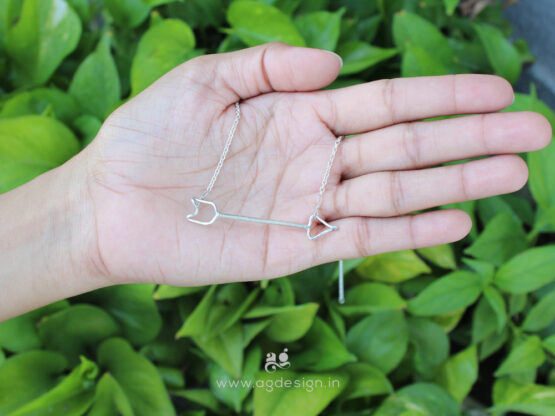 Arrow necklace sterling silver hand