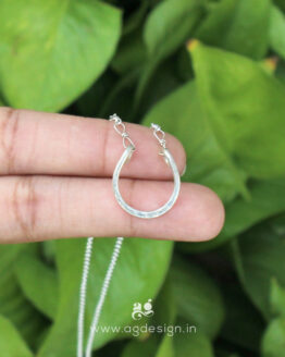Horseshoe necklace sterling silver hand