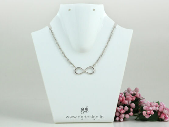 Infinity necklace sterling silver stand