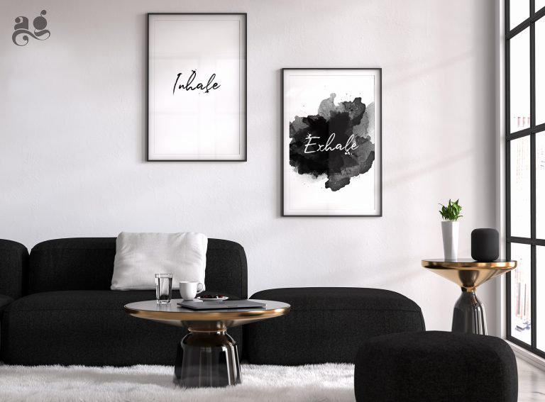 Inhale Exhale Wall Art Set of 2