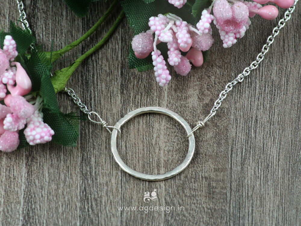 Shop Moebius Circle Silver Pendant with Chain