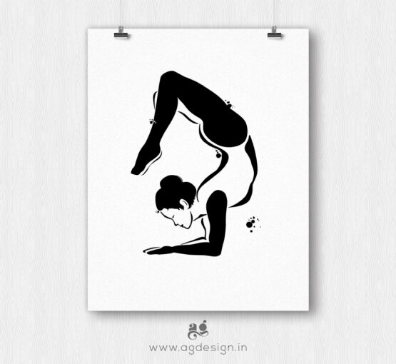 Scorpion Pose Yoga Asana Poster