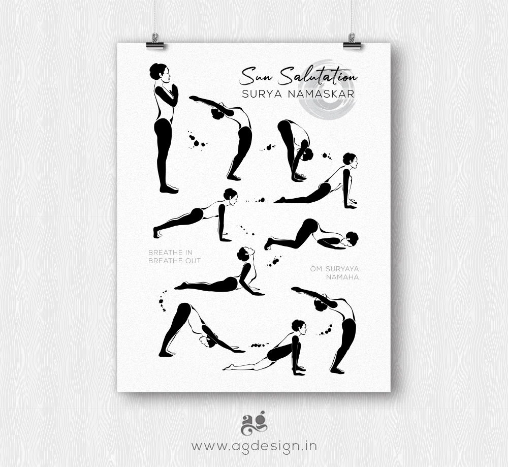 Surya Namaskar Poster – AG Design Spiritual Posters