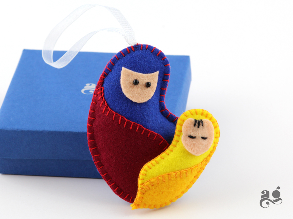 Mary and Baby Christ Ornament