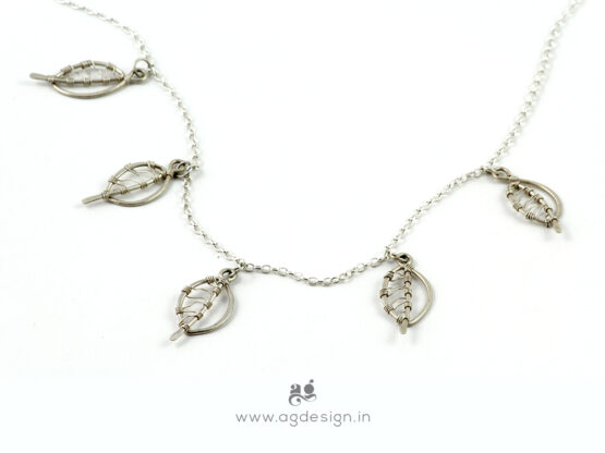 Leaves Necklace Sterling Silver
