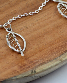 Leaves Necklace Sterling Silver