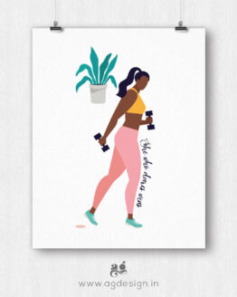 Woman Empowerment Fitness Poster
