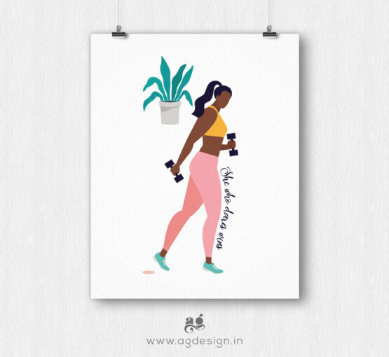Woman Empowerment Fitness Poster