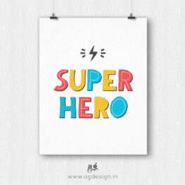 Super Hero Typography Poster