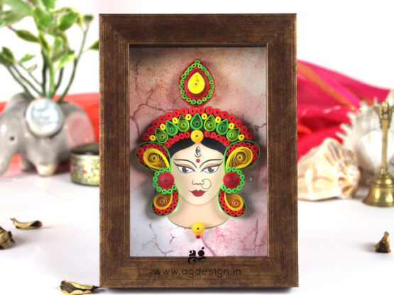 Handmade Framed Durga Artwork