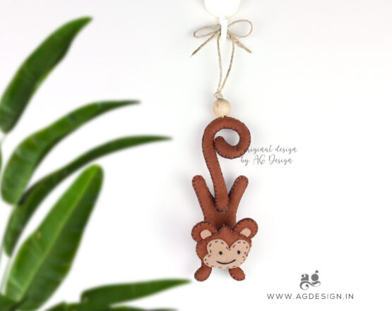 happy monkey ornament