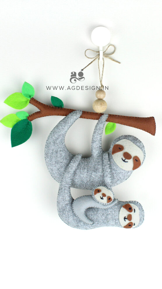 sloth family ornament by AG Design