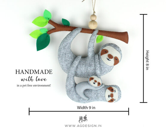 sloth family ornament dimensions