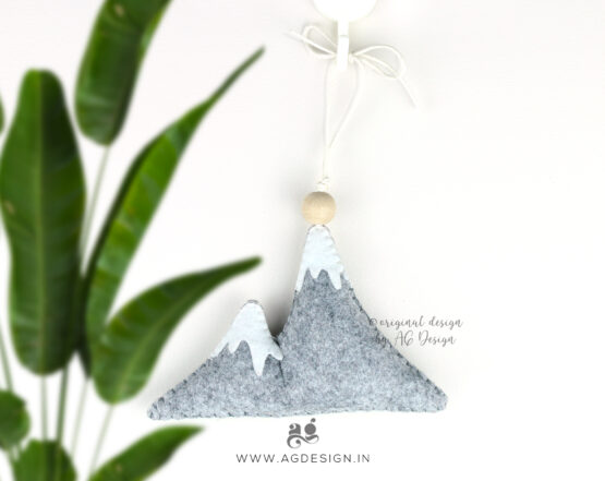 snowy mountains ornament
