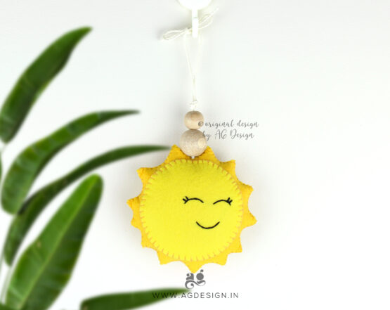yellow sun ornament