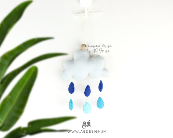 Blue Rainy Cloud Ornament