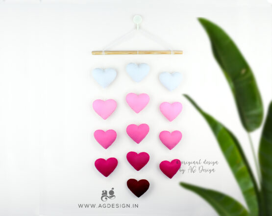 Pink Hearts Wall Hanging