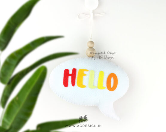 Hello Hanging Ornament