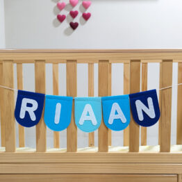 Blue Personalized Name Bunting