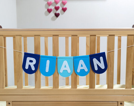 Blue Personalized Name Bunting