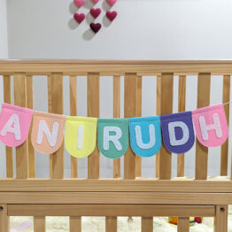 Personalized Name Bunting Pastel Rainbow