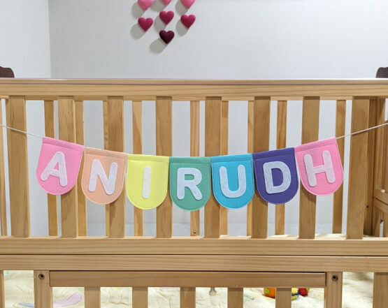 Personalized Name Bunting Pastel Rainbow