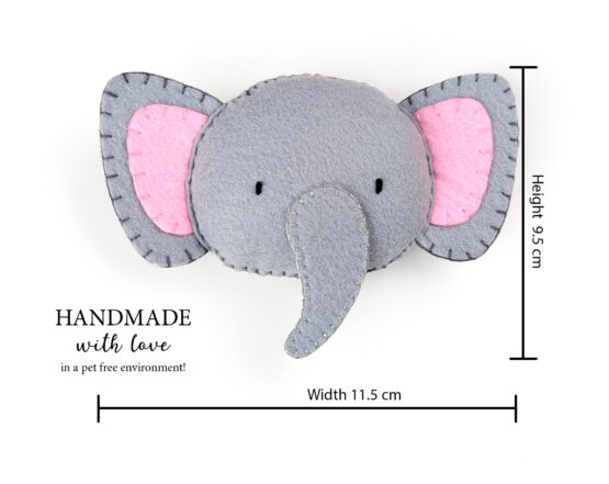 Elephant brooch AGD Handmade