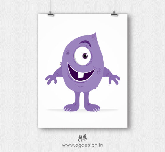 Purple Monster Poster